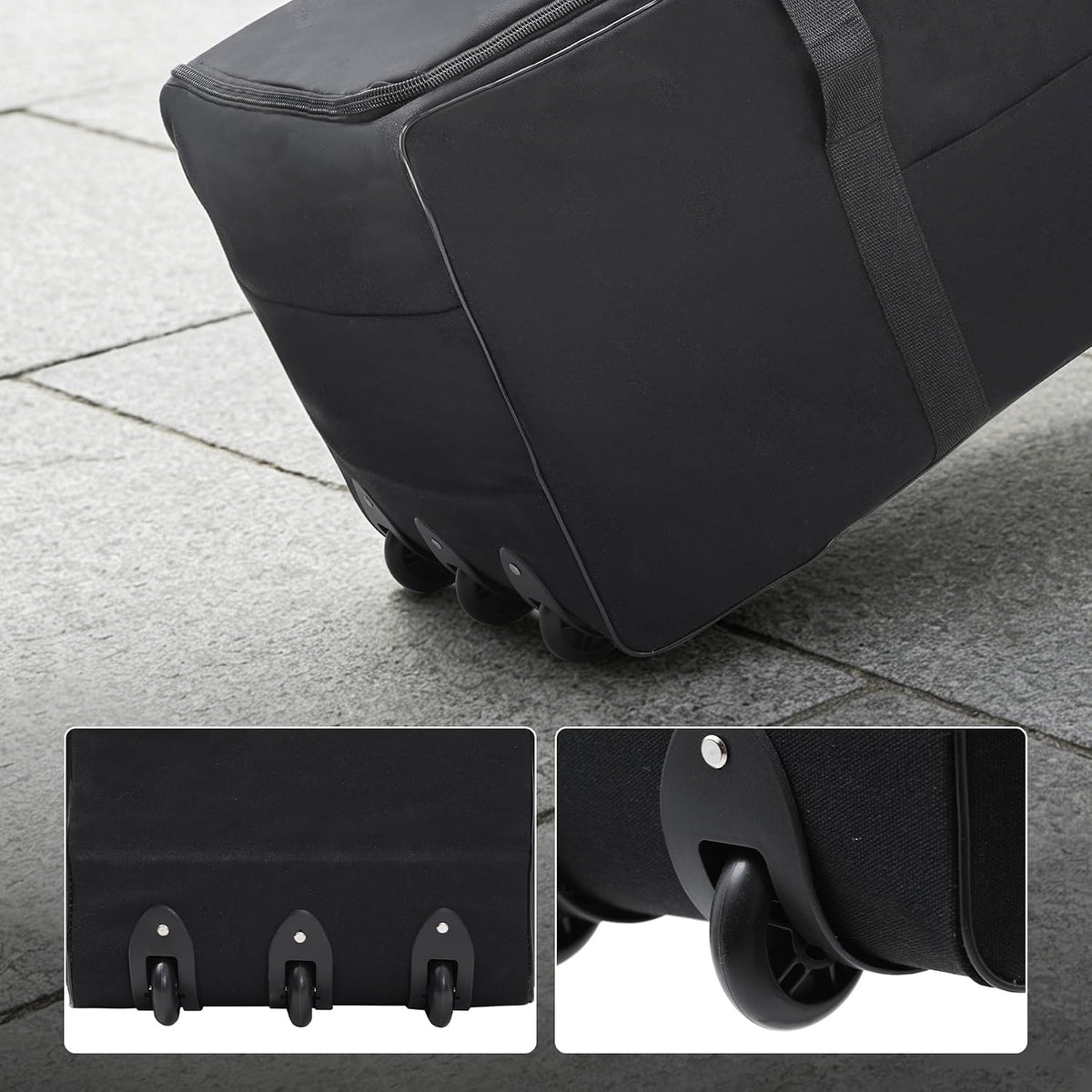 85L/120L/140L Foldable Duffle Bag with Wheels, Large Travel Duffel Bag