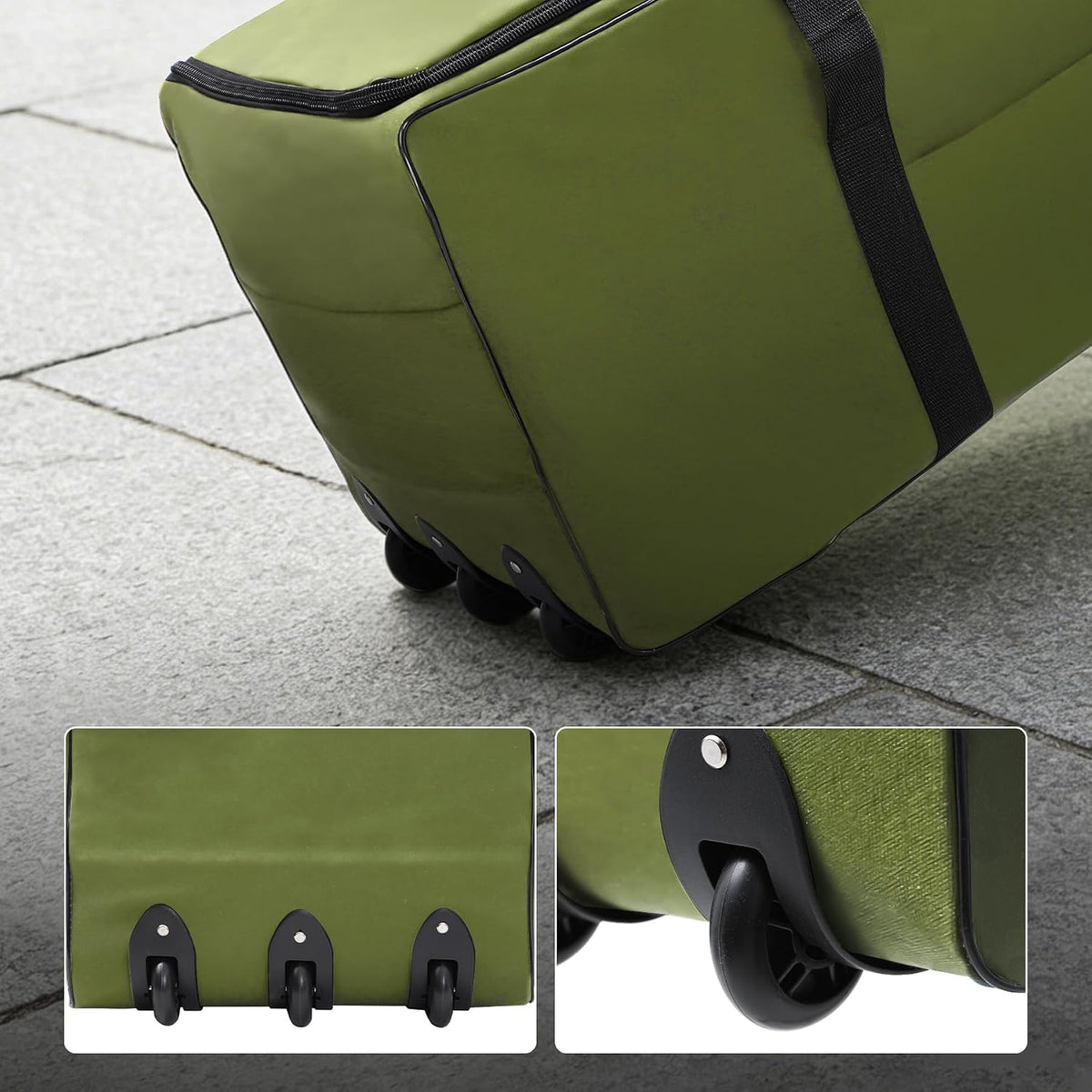 85L/120L/140L Foldable Duffle Bag with Wheels, Large Travel Duffel Bag