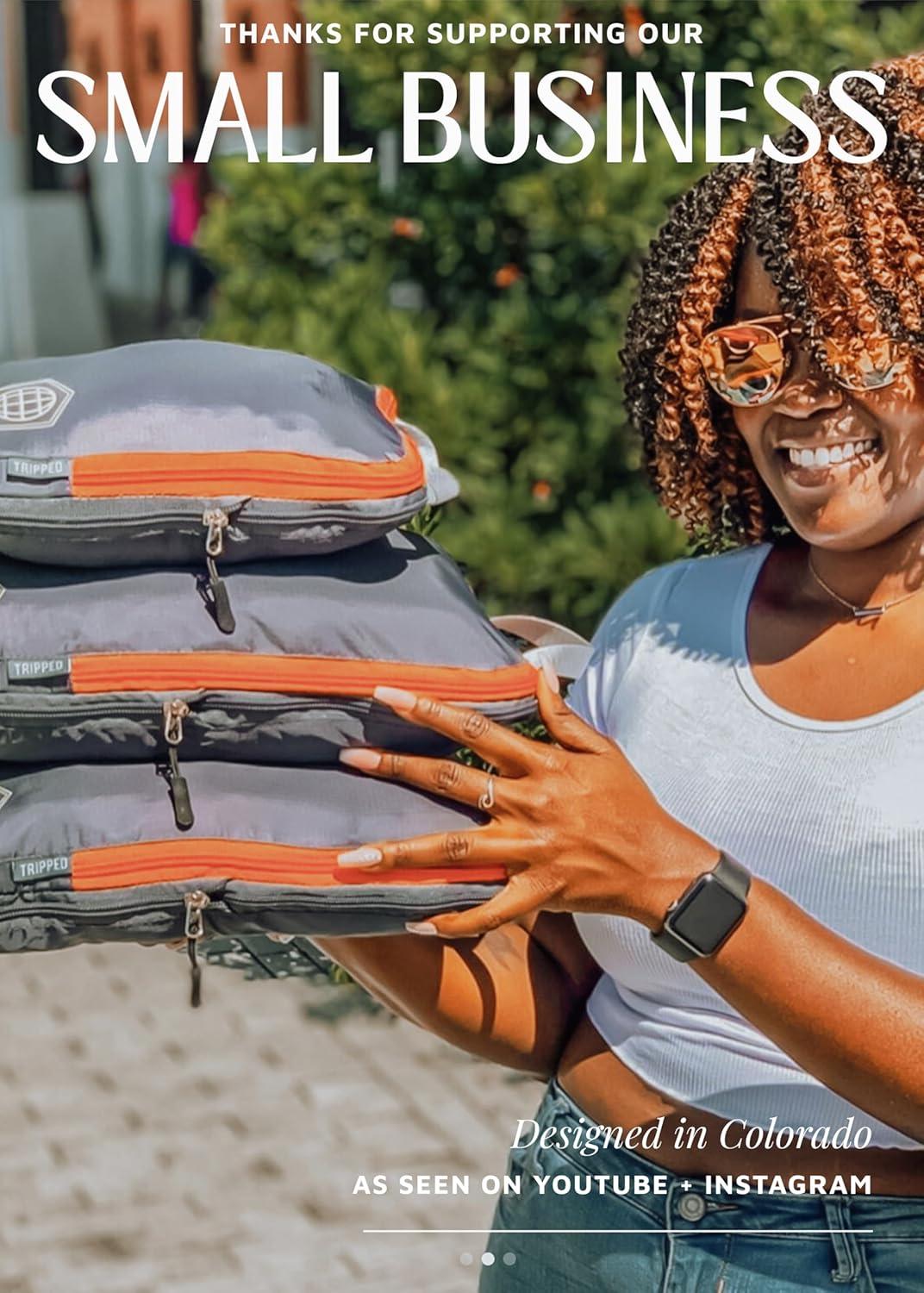 Compression Packing Cubes for Travel, Lightweight Packing Cubes Set for Carry-On Luggage & Backpacks – (Dusty Teal/White)