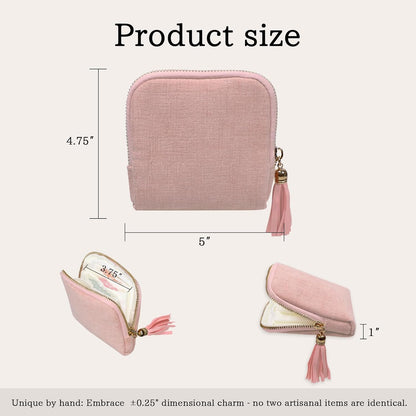 Travel Jewelry Case Organizer for Women Wedding Gifts Portable Velvet Pouches for Travel Essentials Jewelry Crystal Bracelets Necklace Storage, Ring Holder Green Tassel
