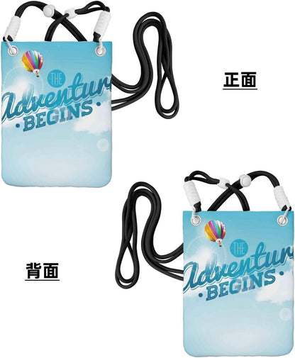 The Travel Adventure Begins for Crossbody Phone Bag, Small & Lightweight Crossbody Purse for Women with Adjustable Strap, Water-Resistant Daily Commuter Bag for Phone, Wallet, Keys