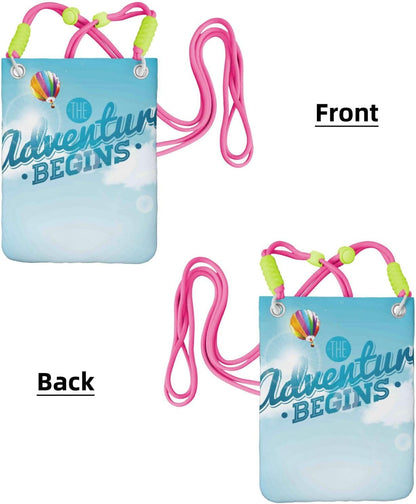 The Travel Adventure Begins for Crossbody Phone Bag, Small & Lightweight Crossbody Purse for Women with Adjustable Strap, Water-Resistant Daily Commuter Bag for Phone, Wallet, Keys