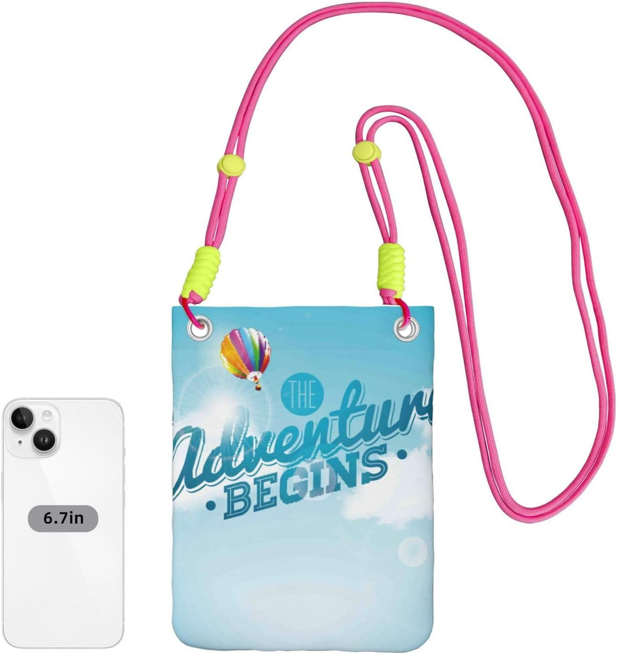 The Travel Adventure Begins for Crossbody Phone Bag, Small & Lightweight Crossbody Purse for Women with Adjustable Strap, Water-Resistant Daily Commuter Bag for Phone, Wallet, Keys