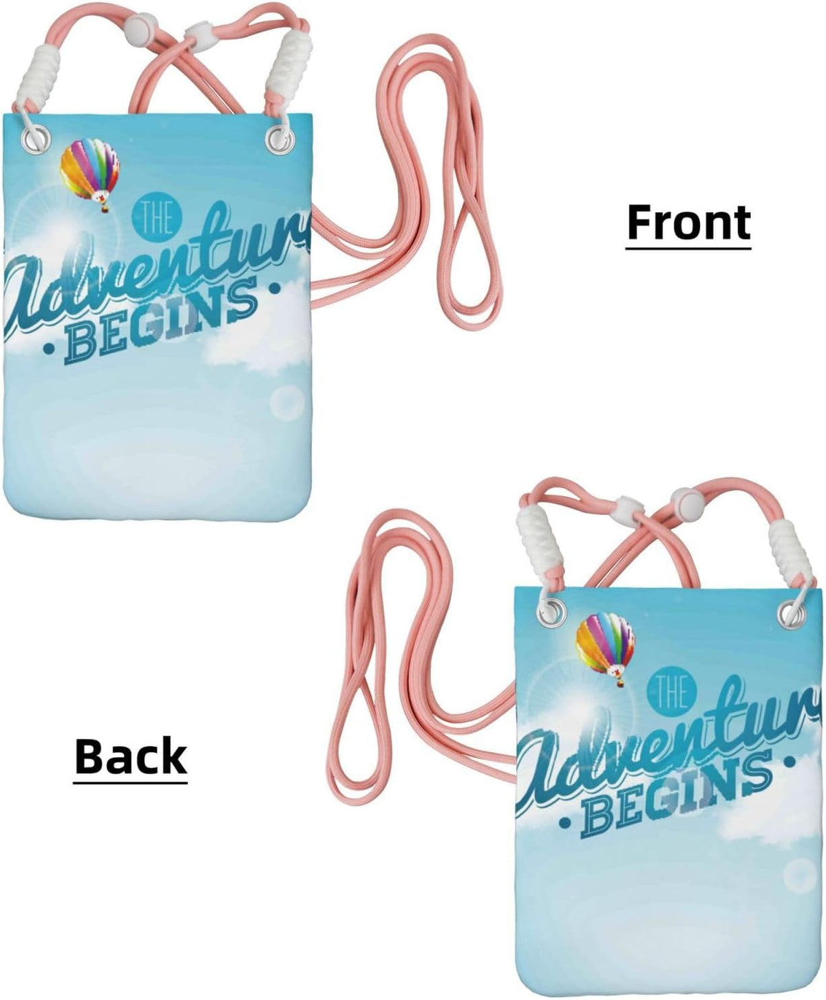 The Travel Adventure Begins for Crossbody Phone Bag, Small & Lightweight Crossbody Purse for Women with Adjustable Strap, Water-Resistant Daily Commuter Bag for Phone, Wallet, Keys