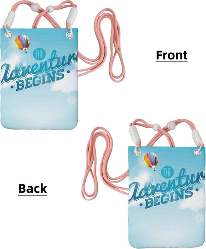 The Travel Adventure Begins for Crossbody Phone Bag, Small & Lightweight Crossbody Purse for Women with Adjustable Strap, Water-Resistant Daily Commuter Bag for Phone, Wallet, Keys