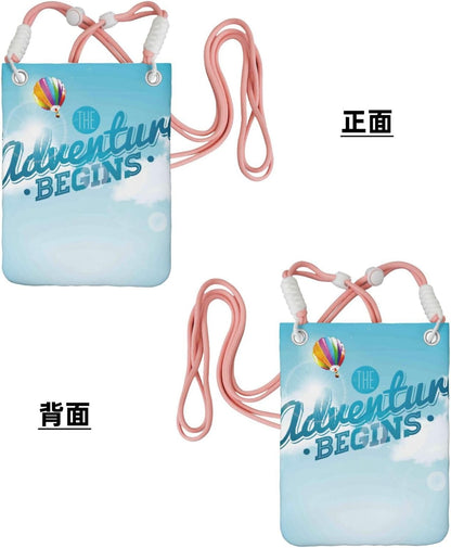The Travel Adventure Begins for Crossbody Phone Bag, Small & Lightweight Crossbody Purse for Women with Adjustable Strap, Water-Resistant Daily Commuter Bag for Phone, Wallet, Keys