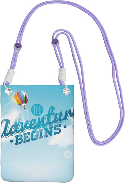 The Travel Adventure Begins for Crossbody Phone Bag, Small & Lightweight Crossbody Purse for Women with Adjustable Strap, Water-Resistant Daily Commuter Bag for Phone, Wallet, Keys