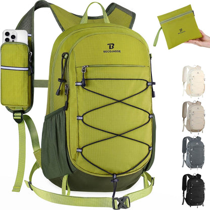 Hiking Backpack 15L Small Backpack Packable Day pack Water Resistant Lightweight Travel Backpack for Women Men with Shoulder Strap Pockets for Hiking Camping Outdoor, Grey