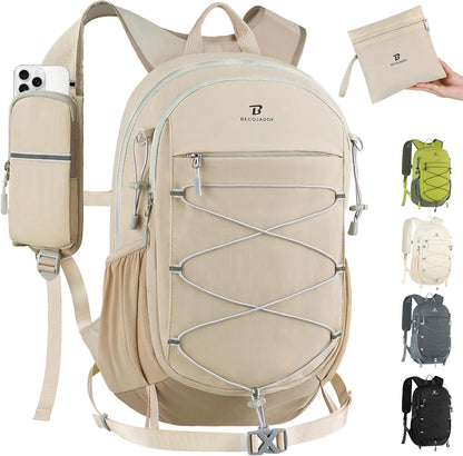 Hiking Backpack 15L Small Backpack Packable Day pack Water Resistant Lightweight Travel Backpack for Women Men with Shoulder Strap Pockets for Hiking Camping Outdoor, Grey