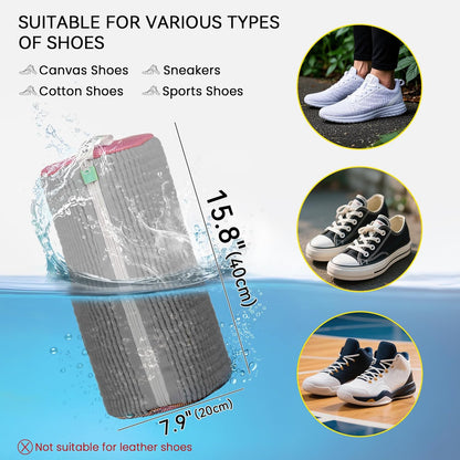 1pc Shoe Washing Machine Bag, Sneaker Laundry Bag for Washing Machine, Extra Long and Thick Microfibre Fluff, Reusable for Washer and Dryer (1pc, White)