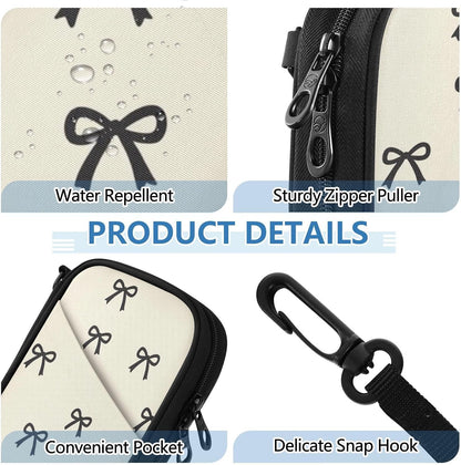 Travel Document Organizer 8.26×5.51×1.18 In | Scratch Resistant Polyester Pen Loop Multi-Way Carry for Men Women Travel Bold Bows