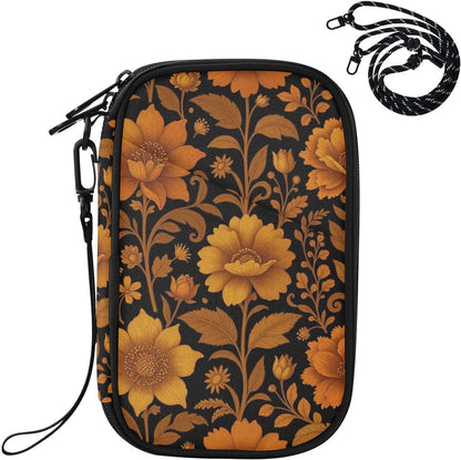 Travel Doc Organizer 8.26×5.51×1.18 In | Polyester Oxford Sturdy Shape Multi-Way Carry for Men Women Travel Indigo Lily