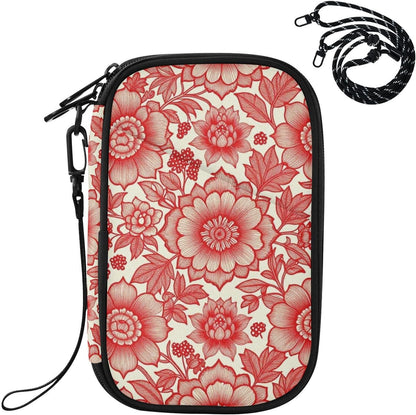 Travel Doc Organizer 8.26×5.51×1.18 In | Polyester Oxford Sturdy Shape Multi-Way Carry for Men Women Travel Indigo Lily