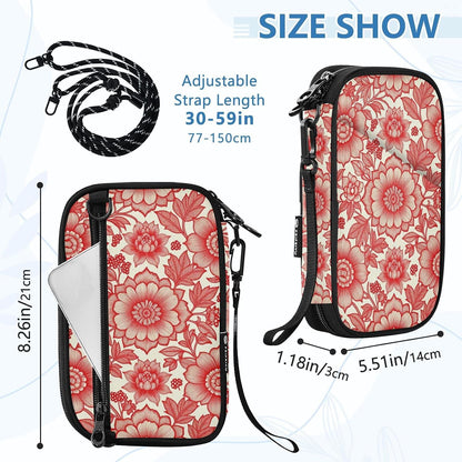 Travel Doc Organizer 8.26×5.51×1.18 In | Polyester Oxford Sturdy Shape Multi-Way Carry for Men Women Travel Indigo Lily