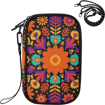 Travel Doc Organizer 8.26×5.51×1.18 In | Polyester Oxford Sturdy Shape Multi-Way Carry for Men Women Travel Indigo Lily