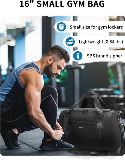 16'' Personal Item Bag Mini Duffel Bag Small Travel Bag Underseat Carry on Bag for United Airlines Gym Bag for Women and Men