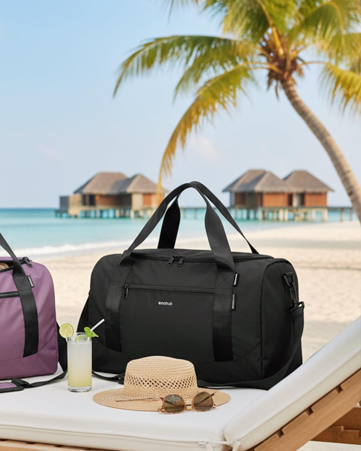 16'' Personal Item Bag Mini Duffel Bag Small Travel Bag Underseat Carry on Bag for United Airlines Gym Bag for Women and Men