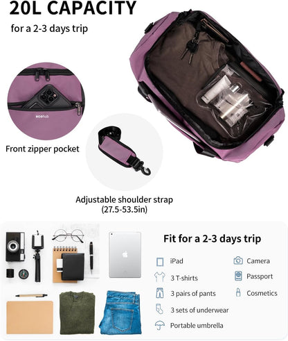 16'' Personal Item Bag Mini Duffel Bag Small Travel Bag Underseat Carry on Bag for United Airlines Gym Bag for Women and Men