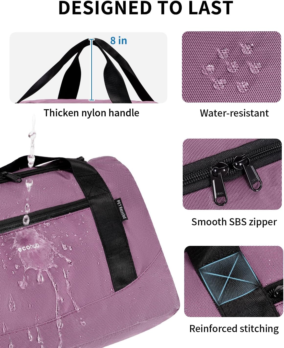 16'' Personal Item Bag Mini Duffel Bag Small Travel Bag Underseat Carry on Bag for United Airlines Gym Bag for Women and Men