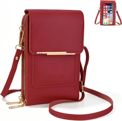 Touchscreen Phone Crossbody Bag,Touch Screen Crossbody Phone Purse,Touchscreen Crossbody Phone Wallet,Compact and Portable