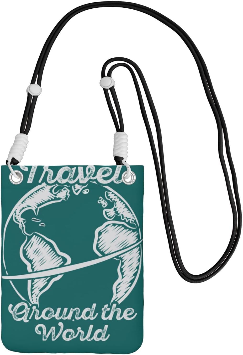 Travel Around the World 1 for Crossbody Phone Bag, Small & Lightweight Crossbody Purse for Women with Adjustable Strap, Water-Resistant Daily Commuter Bag for Phone, Wallet, Keys