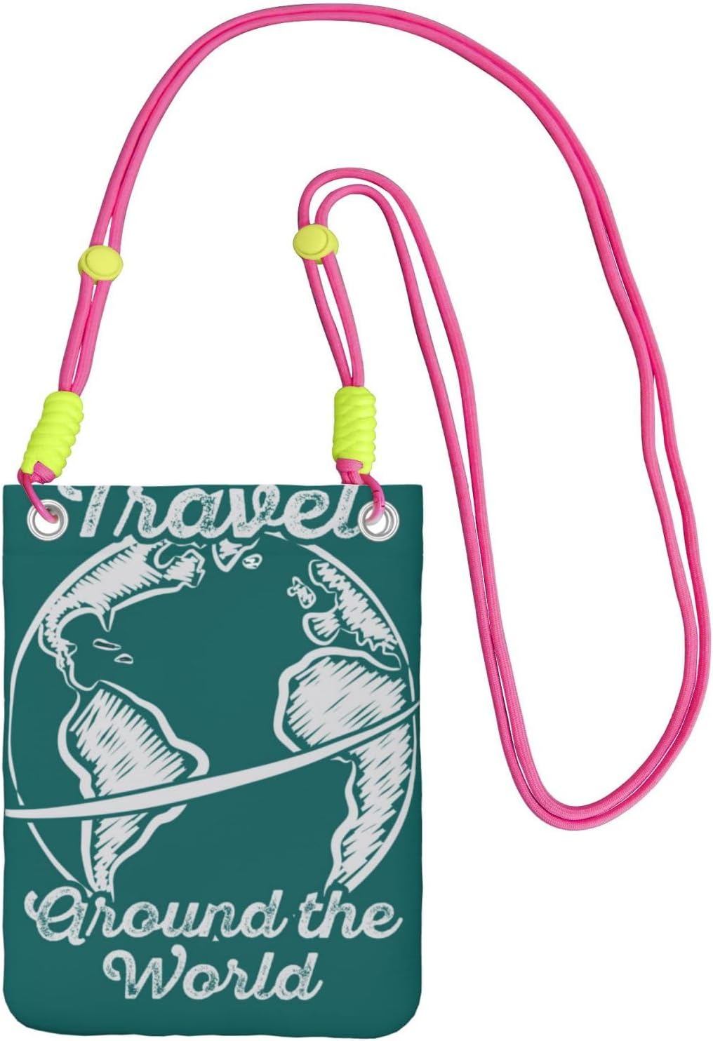 Travel Around the World 1 for Crossbody Phone Bag, Small & Lightweight Crossbody Purse for Women with Adjustable Strap, Water-Resistant Daily Commuter Bag for Phone, Wallet, Keys