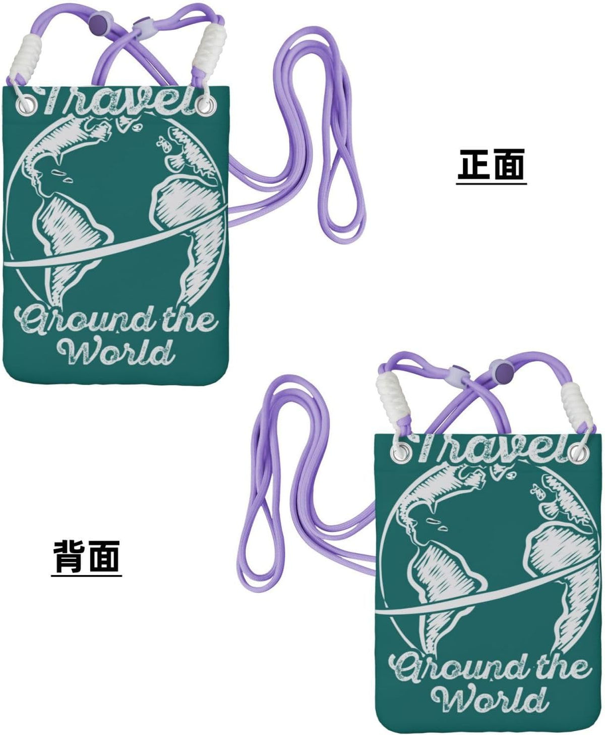 Travel Around the World 1 for Crossbody Phone Bag, Small & Lightweight Crossbody Purse for Women with Adjustable Strap, Water-Resistant Daily Commuter Bag for Phone, Wallet, Keys