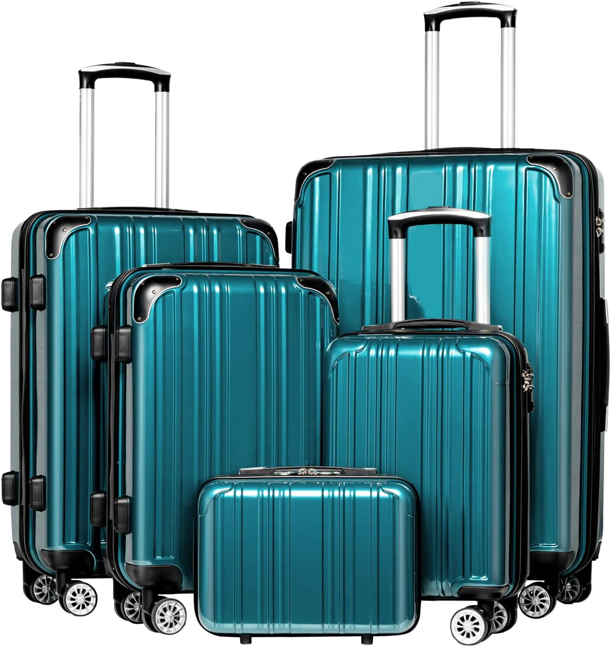 Carry On Luggage, Suitcase with Durable and Lightweight, carry on suitcase with ABS Hardshell, Dual Spinner Wheels, TSA Lock, and YKK Zipper(apricot black, S(20in)_carry on)
