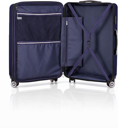 Carry On Luggage, Suitcase with Durable and Lightweight, carry on suitcase with ABS Hardshell, Dual Spinner Wheels, TSA Lock, and YKK Zipper(apricot black, S(20in)_carry on)