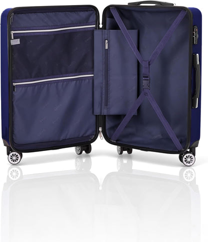 Carry On Luggage, Suitcase with Durable and Lightweight, carry on suitcase with ABS Hardshell, Dual Spinner Wheels, TSA Lock, and YKK Zipper(apricot black, S(20in)_carry on)