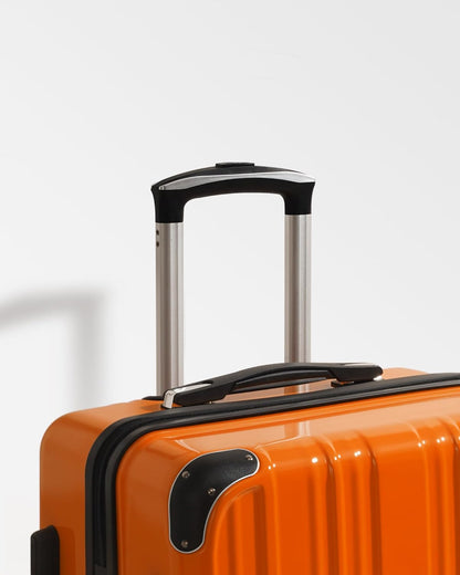 Carry On Luggage, Suitcase with Durable and Lightweight, carry on suitcase with ABS Hardshell, Dual Spinner Wheels, TSA Lock, and YKK Zipper(apricot black, S(20in)_carry on)