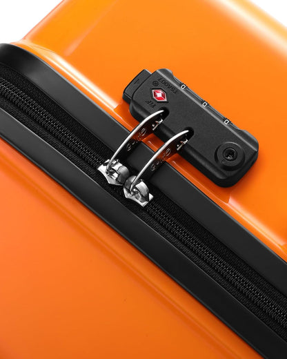 Carry On Luggage, Suitcase with Durable and Lightweight, carry on suitcase with ABS Hardshell, Dual Spinner Wheels, TSA Lock, and YKK Zipper(apricot black, S(20in)_carry on)