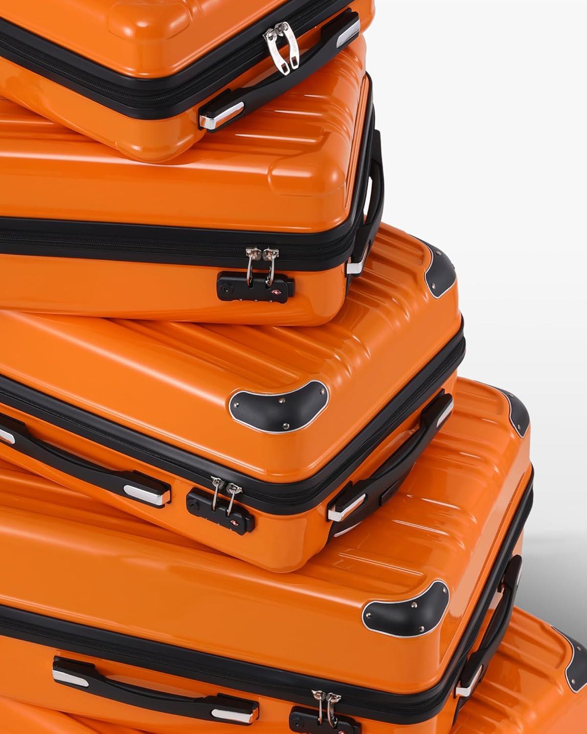 Carry On Luggage, Suitcase with Durable and Lightweight, carry on suitcase with ABS Hardshell, Dual Spinner Wheels, TSA Lock, and YKK Zipper(apricot black, S(20in)_carry on)