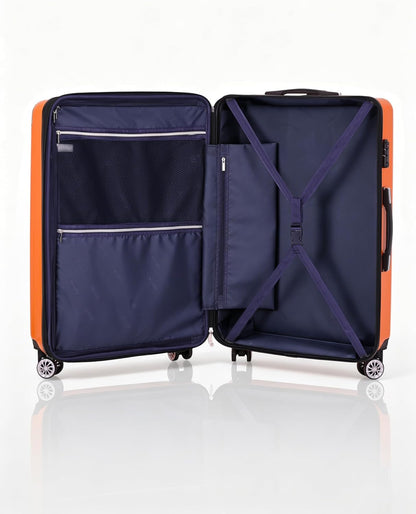 Carry On Luggage, Suitcase with Durable and Lightweight, carry on suitcase with ABS Hardshell, Dual Spinner Wheels, TSA Lock, and YKK Zipper(apricot black, S(20in)_carry on)