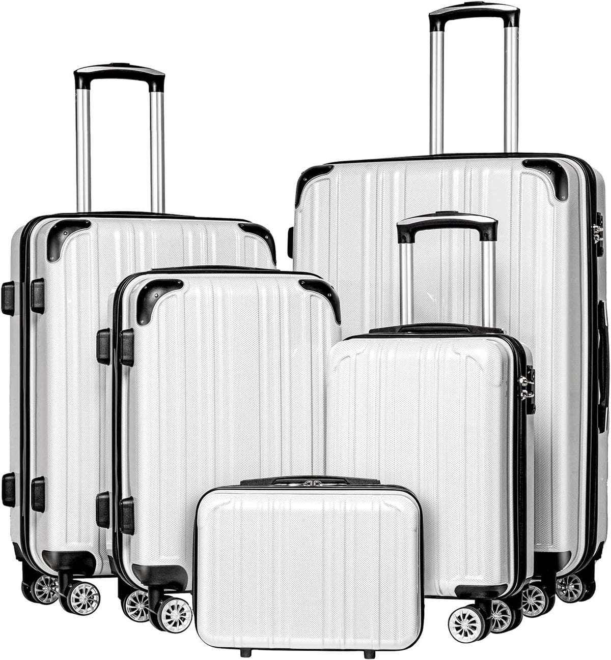 Carry On Luggage, Suitcase with Durable and Lightweight, carry on suitcase with ABS Hardshell, Dual Spinner Wheels, TSA Lock, and YKK Zipper(apricot black, S(20in)_carry on)