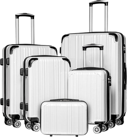 Carry On Luggage, Suitcase with Durable and Lightweight, carry on suitcase with ABS Hardshell, Dual Spinner Wheels, TSA Lock, and YKK Zipper(apricot black, S(20in)_carry on)