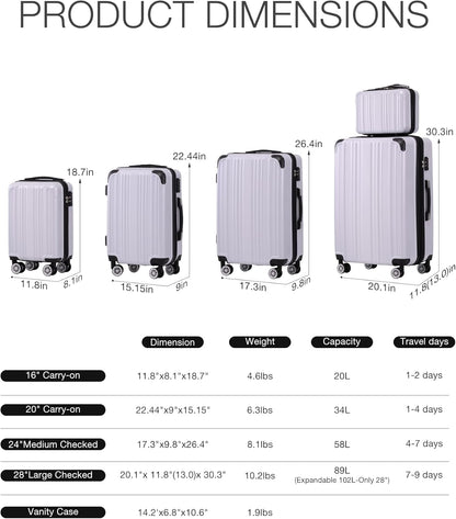 Carry On Luggage, Suitcase with Durable and Lightweight, carry on suitcase with ABS Hardshell, Dual Spinner Wheels, TSA Lock, and YKK Zipper(apricot black, S(20in)_carry on)