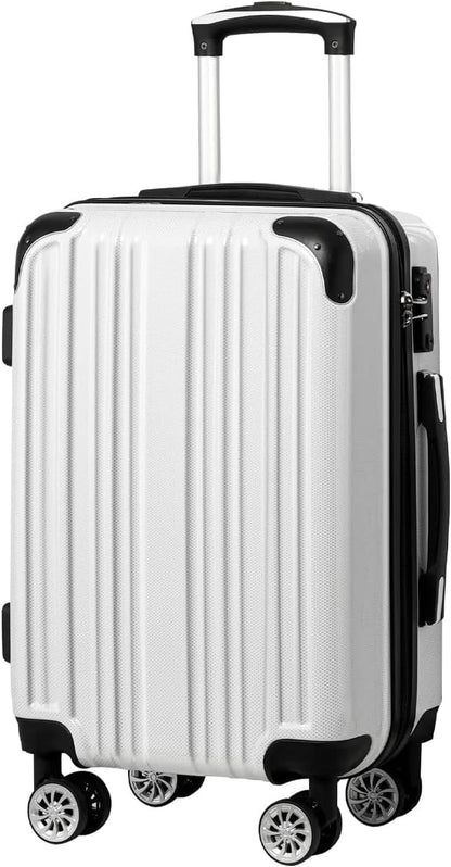 Carry On Luggage, Suitcase with Durable and Lightweight, carry on suitcase with ABS Hardshell, Dual Spinner Wheels, TSA Lock, and YKK Zipper(apricot black, S(20in)_carry on)