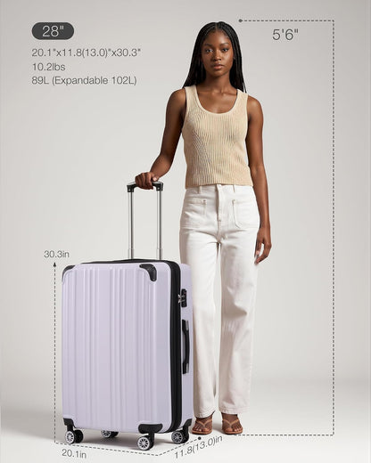 Carry On Luggage, Suitcase with Durable and Lightweight, carry on suitcase with ABS Hardshell, Dual Spinner Wheels, TSA Lock, and YKK Zipper(apricot black, S(20in)_carry on)