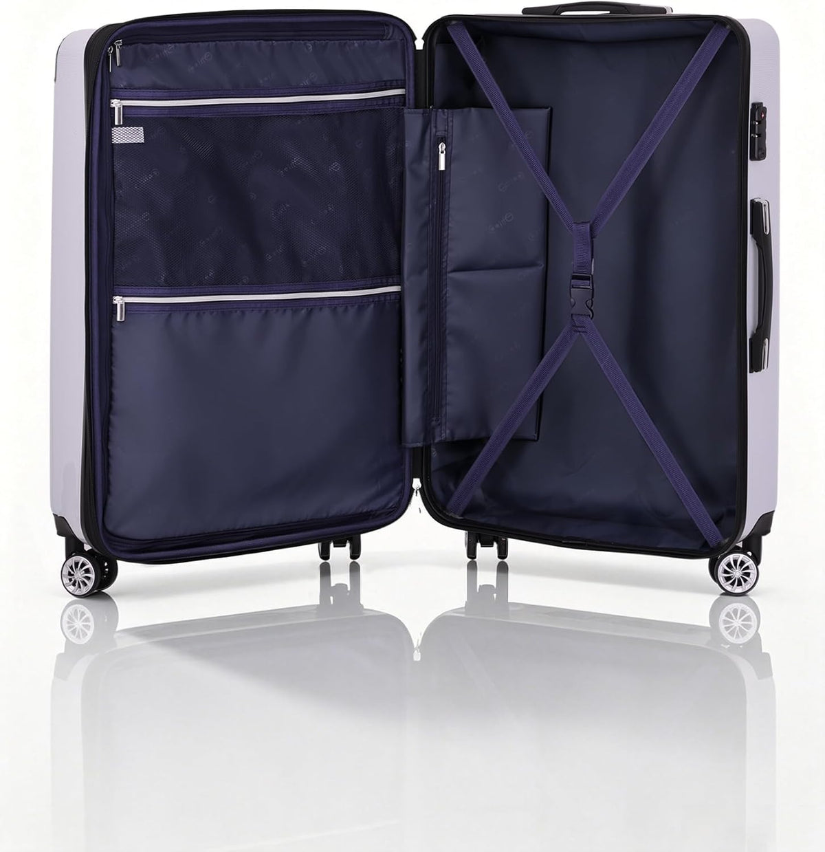 Carry On Luggage, Suitcase with Durable and Lightweight, carry on suitcase with ABS Hardshell, Dual Spinner Wheels, TSA Lock, and YKK Zipper(apricot black, S(20in)_carry on)