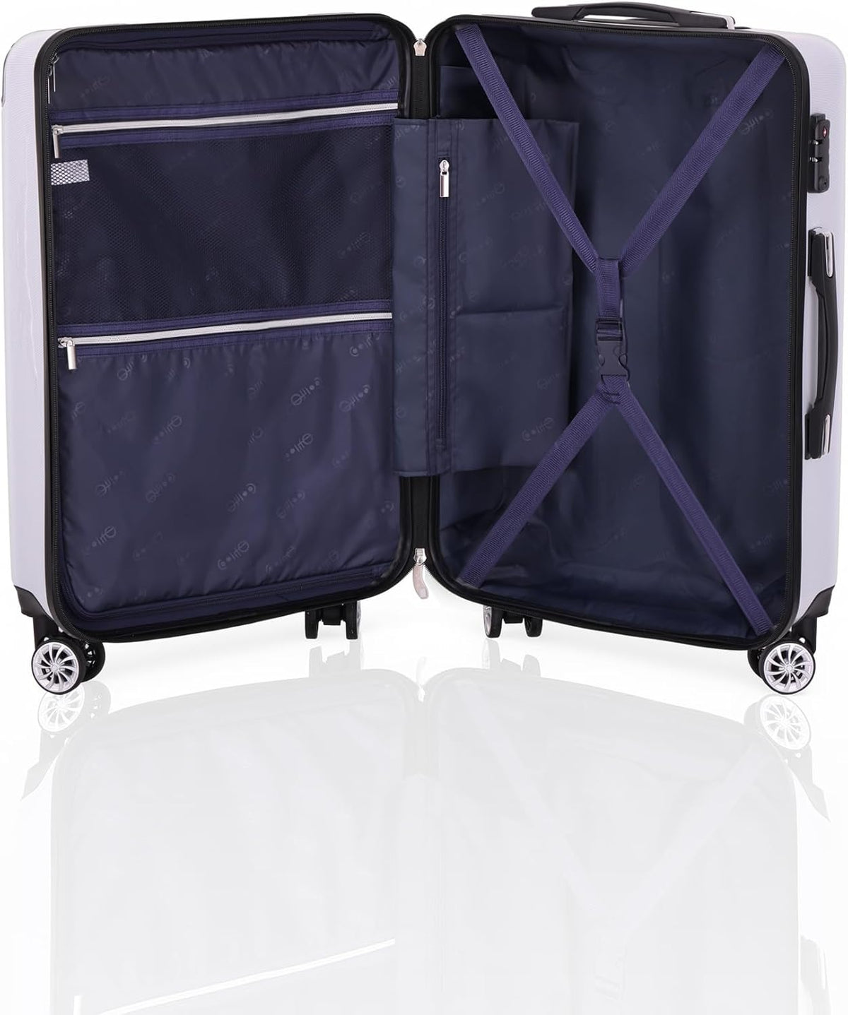 Carry On Luggage, Suitcase with Durable and Lightweight, carry on suitcase with ABS Hardshell, Dual Spinner Wheels, TSA Lock, and YKK Zipper(apricot black, S(20in)_carry on)