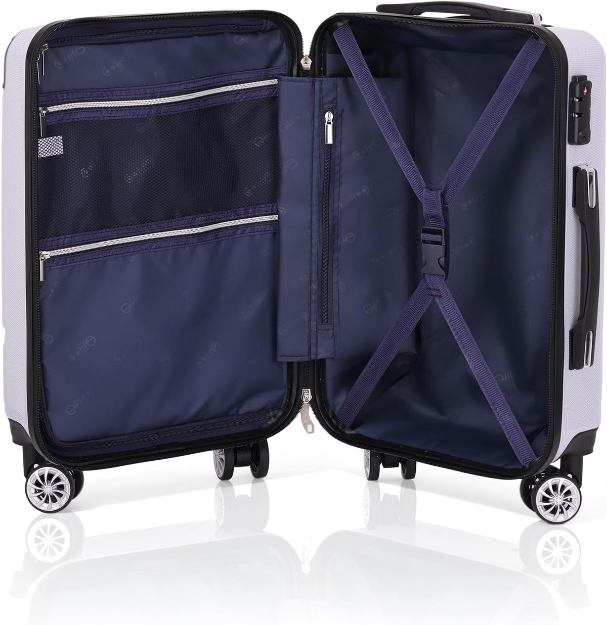 Carry On Luggage, Suitcase with Durable and Lightweight, carry on suitcase with ABS Hardshell, Dual Spinner Wheels, TSA Lock, and YKK Zipper(apricot black, S(20in)_carry on)