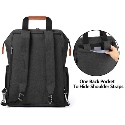 Breast Pump Backpack Storage Bag for Cooler Bag & Laptop, Gray | 2 Wear Ways, Fits Most Breast Pumps, Suitable for Working Mothers