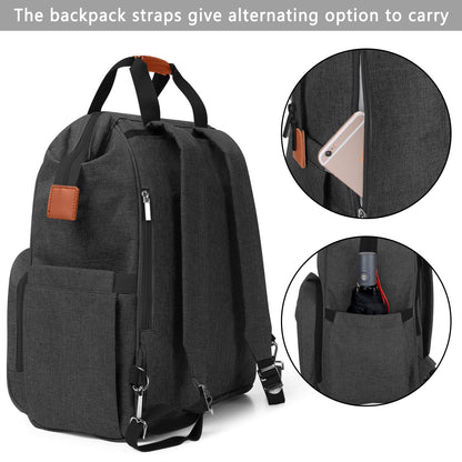 Breast Pump Backpack Storage Bag for Cooler Bag & Laptop, Gray | 2 Wear Ways, Fits Most Breast Pumps, Suitable for Working Mothers