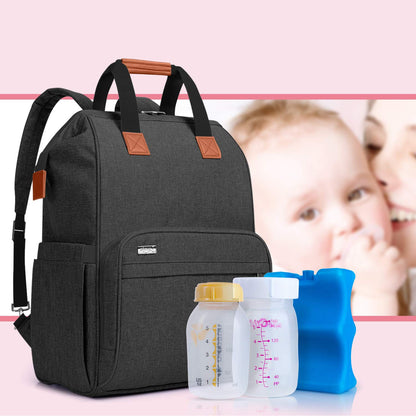 Breast Pump Backpack Storage Bag for Cooler Bag & Laptop, Gray | 2 Wear Ways, Fits Most Breast Pumps, Suitable for Working Mothers