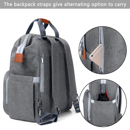 Breast Pump Backpack Storage Bag for Cooler Bag & Laptop, Gray | 2 Wear Ways, Fits Most Breast Pumps, Suitable for Working Mothers