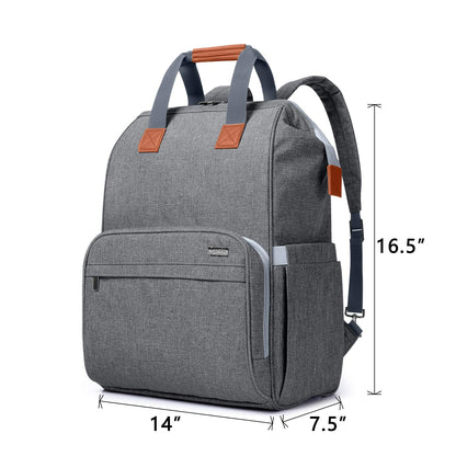 Breast Pump Backpack Storage Bag for Cooler Bag & Laptop, Gray | 2 Wear Ways, Fits Most Breast Pumps, Suitable for Working Mothers