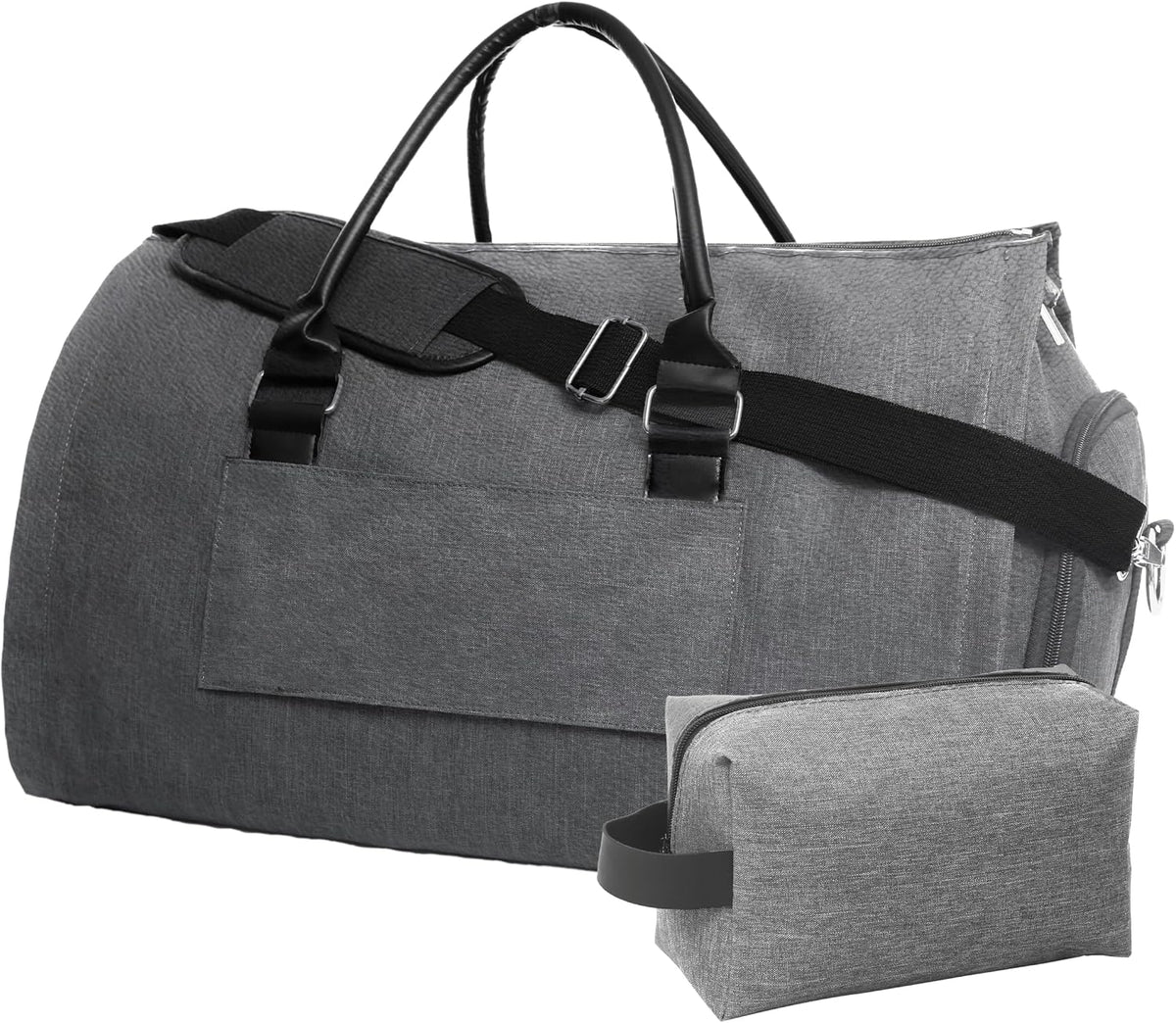 Convertible Garment Duffel Bag for Travel, Large Carry On Weekender Bag with Hanging Clothes Feature, Overnight Travel Duffle Bag for Women with Shoe Compartment (Navy Blue)