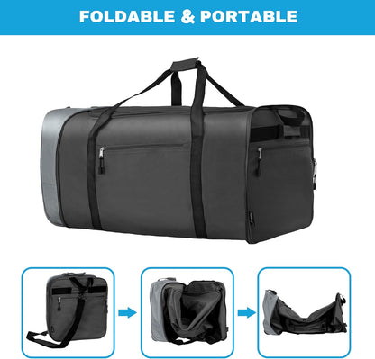 100L Foldable Rolling Duffel Bag with 2 Wheels, Light Weight Travel Duffel bag with Large Loading Capacity, 32 inch Rolling Duffel bag with Shoulder Strap for Travel Camping Sports