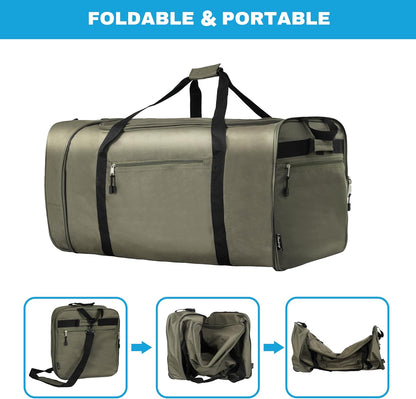 100L Foldable Rolling Duffel Bag with 2 Wheels, Light Weight Travel Duffel bag with Large Loading Capacity, 32 inch Rolling Duffel bag with Shoulder Strap for Travel Camping Sports